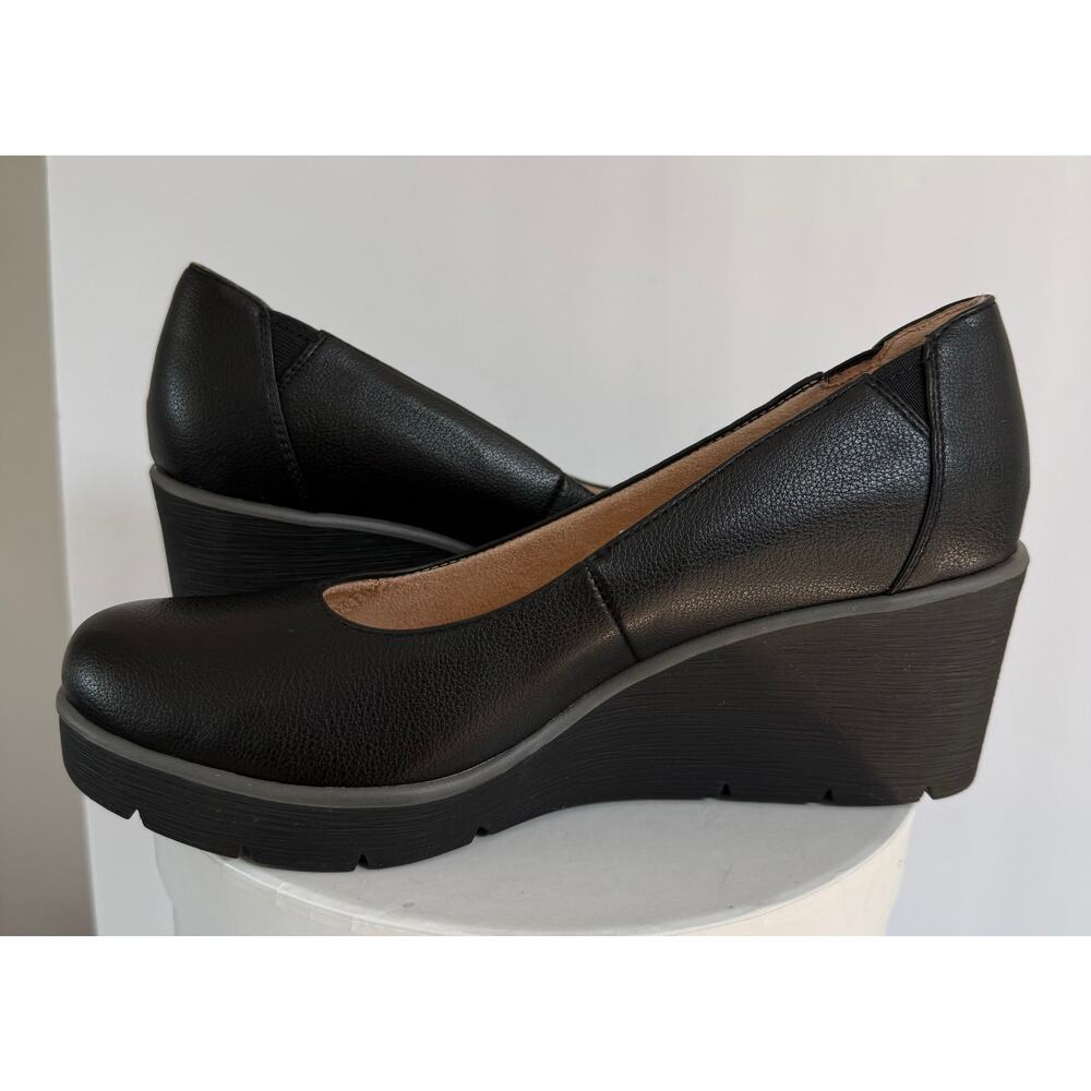 SOUL Naturalizer About Time Women's 8.5M Black Comfort Platform Wedge Pump Shoes - Picture 5 of 14